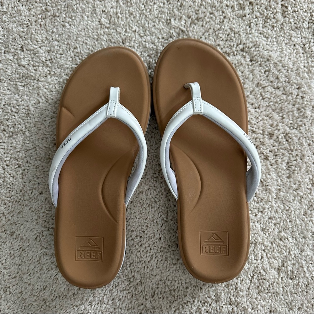 Reef White Flip Flops